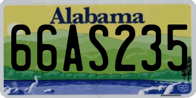 AL license plate 66AS235