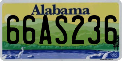AL license plate 66AS236
