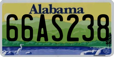 AL license plate 66AS238