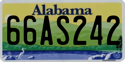 AL license plate 66AS242