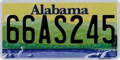 AL license plate 66AS245