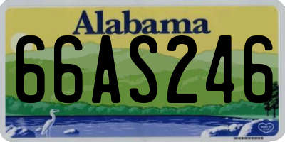 AL license plate 66AS246