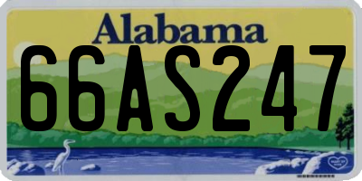 AL license plate 66AS247