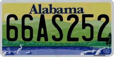 AL license plate 66AS252