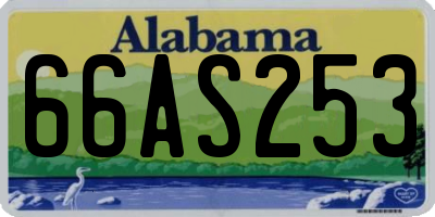 AL license plate 66AS253