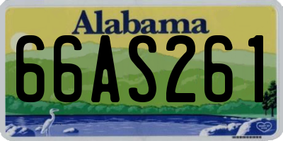 AL license plate 66AS261