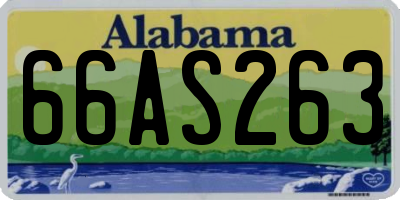 AL license plate 66AS263