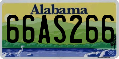 AL license plate 66AS266