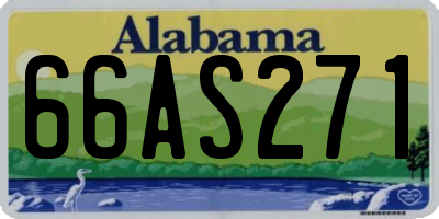 AL license plate 66AS271