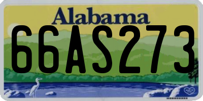 AL license plate 66AS273