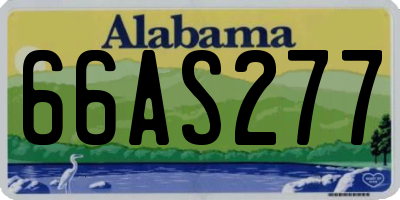 AL license plate 66AS277