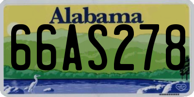 AL license plate 66AS278