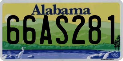 AL license plate 66AS281