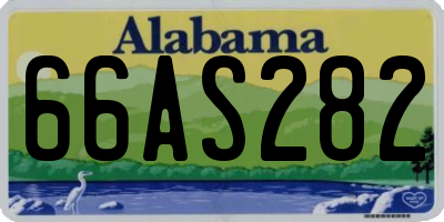AL license plate 66AS282