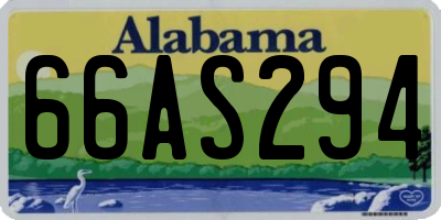AL license plate 66AS294
