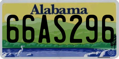 AL license plate 66AS296