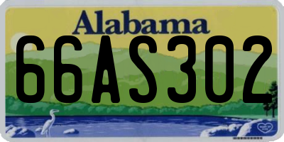 AL license plate 66AS302