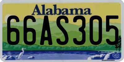 AL license plate 66AS305