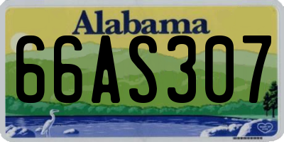 AL license plate 66AS307