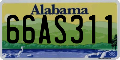 AL license plate 66AS311