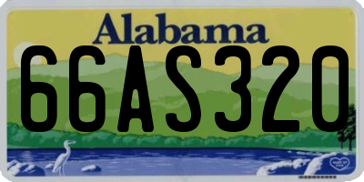 AL license plate 66AS320