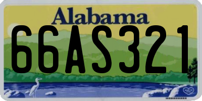 AL license plate 66AS321