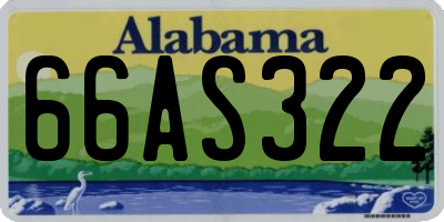AL license plate 66AS322