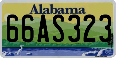 AL license plate 66AS323