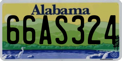 AL license plate 66AS324