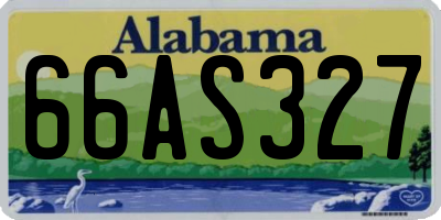 AL license plate 66AS327