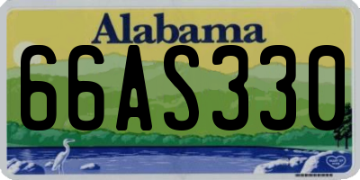 AL license plate 66AS330