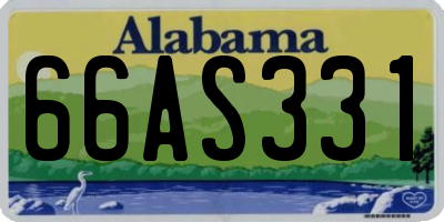 AL license plate 66AS331