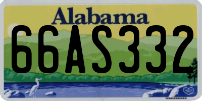 AL license plate 66AS332