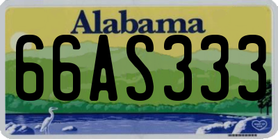 AL license plate 66AS333