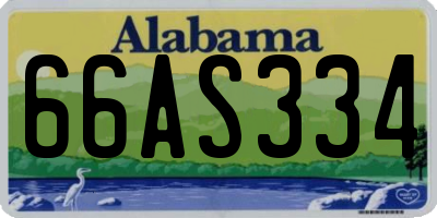 AL license plate 66AS334