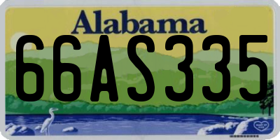 AL license plate 66AS335