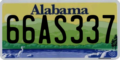 AL license plate 66AS337