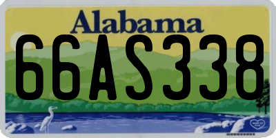 AL license plate 66AS338