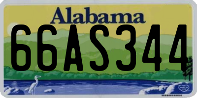 AL license plate 66AS344