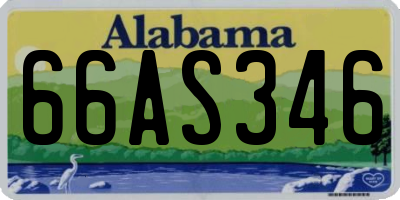 AL license plate 66AS346