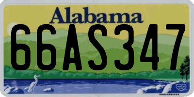 AL license plate 66AS347