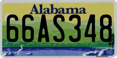 AL license plate 66AS348
