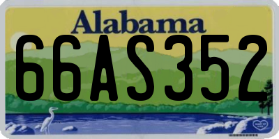 AL license plate 66AS352