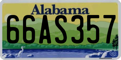 AL license plate 66AS357