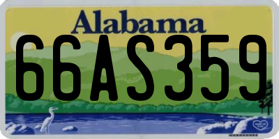 AL license plate 66AS359