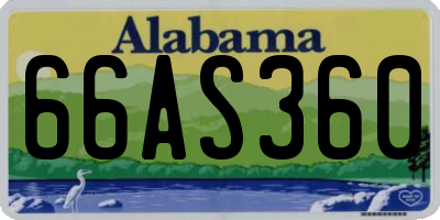 AL license plate 66AS360