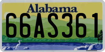 AL license plate 66AS361
