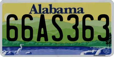 AL license plate 66AS363