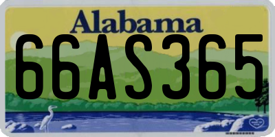 AL license plate 66AS365