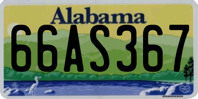 AL license plate 66AS367